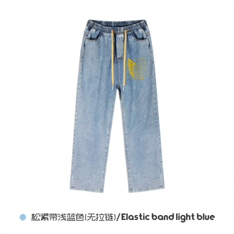Shingeki no Kyojin Elasticated No-Zip Denim Trousers from M to 3XL  NZCK02-5