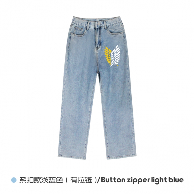 Shingeki no Kyojin Elasticated No-Zip Denim Trousers from M to 3XL NZCK03-4