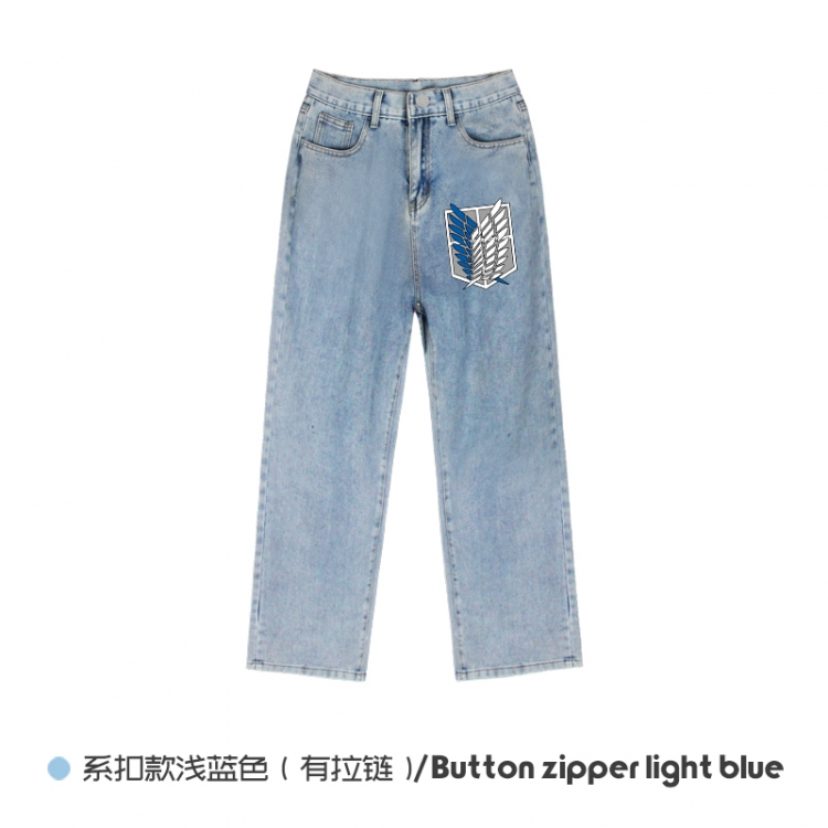 Shingeki no Kyojin Elasticated No-Zip Denim Trousers from M to 3XL  NZCK03-1