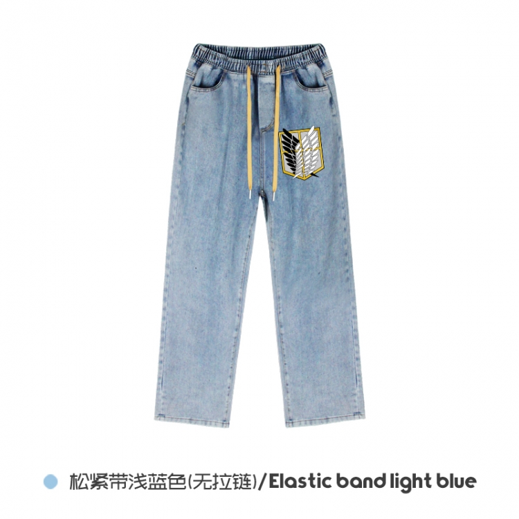 Shingeki no Kyojin Elasticated No-Zip Denim Trousers from M to 3XL NZCK02-3