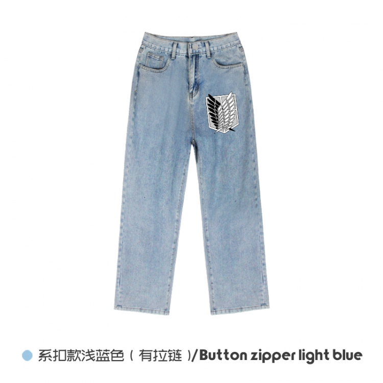 Shingeki no Kyojin Elasticated No-Zip Denim Trousers from M to 3XL  NZCK03-2