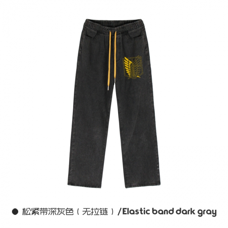 Shingeki no Kyojin Elasticated No-Zip Denim Trousers from M to 3XL NZCK01-5