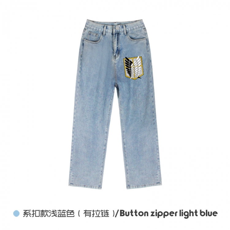 Shingeki no Kyojin Elasticated No-Zip Denim Trousers from M to 3XL NZCK03-3