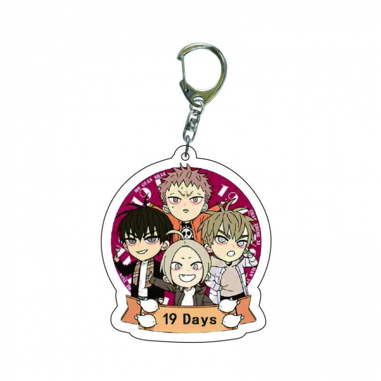 19 days  Anime acrylic Key Chain  price for 5 pcs 8274