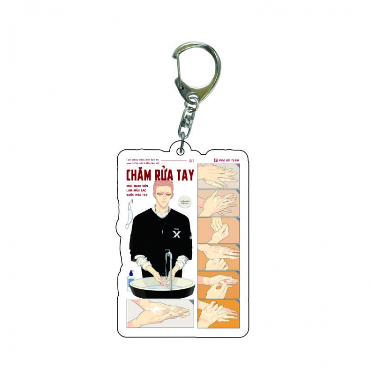 19 days  Anime acrylic Key Chain  price for 5 pcs  8245