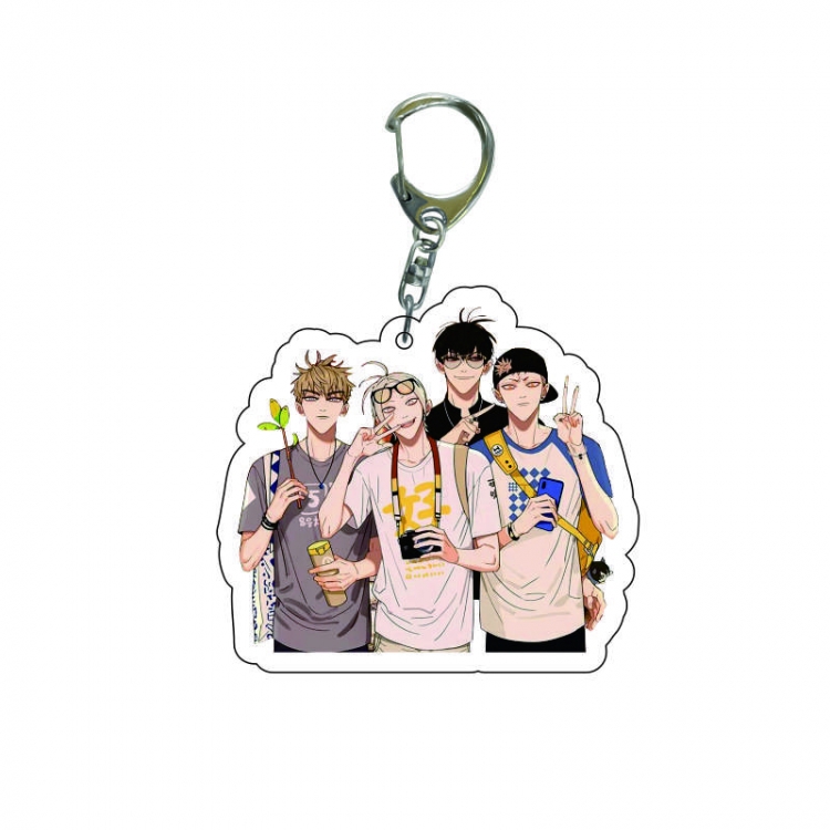 19 days  Anime acrylic Key Chain  price for 5 pcs 8253