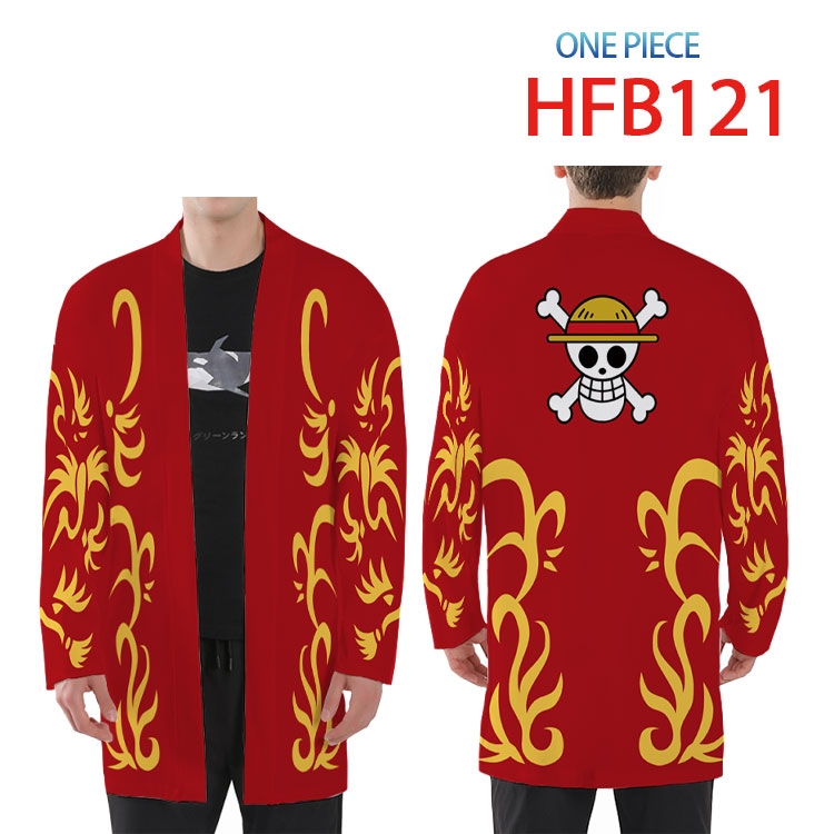 One Piece Anime Peripheral Full Color Long Kimono  from XS to 4XL  HFB 121