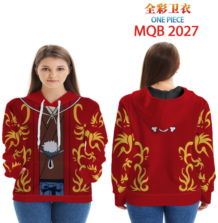 One Piece Full color hooded sweatshirt without zipper pocket from XXS to 4XL MQB 2027
