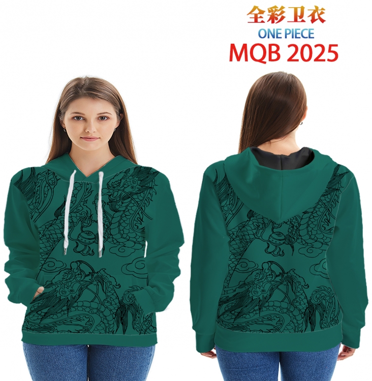 One Piece Full color hooded sweatshirt without zipper pocket from XXS to 4XL MQB 2025