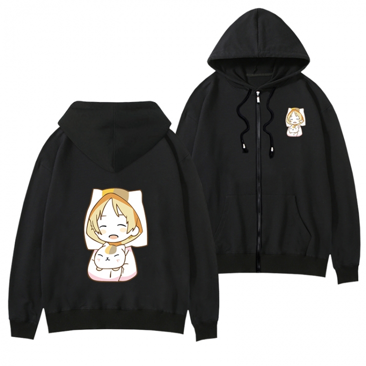 Natsume_Yuujintyou anime zipper sweater thick coat from S to 3XL
