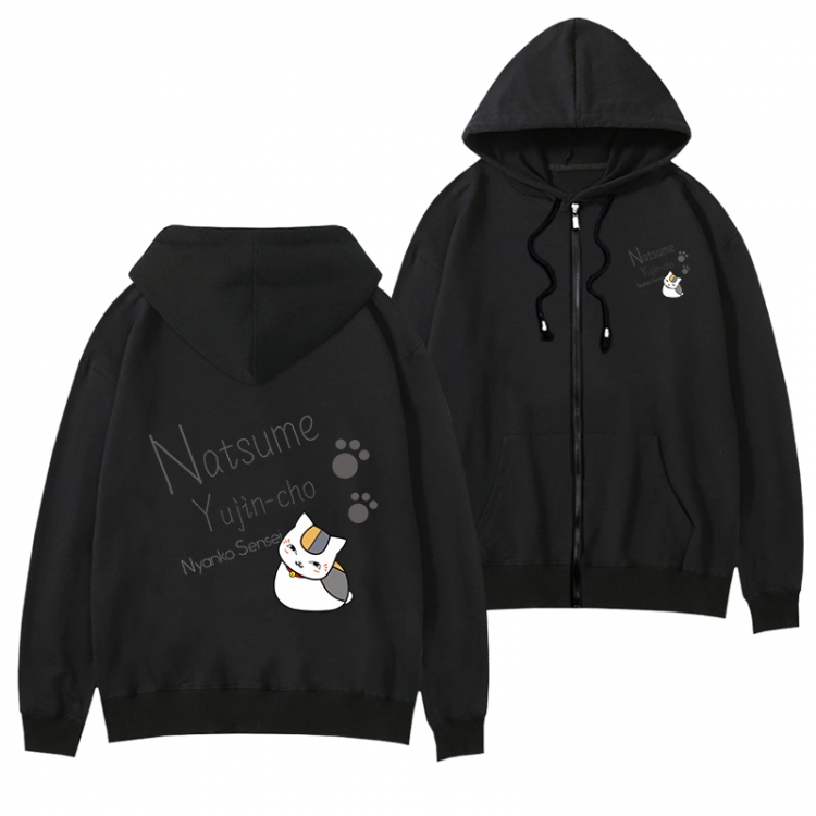 Natsume_Yuujintyou anime zipper sweater thick coat from S to 3XL