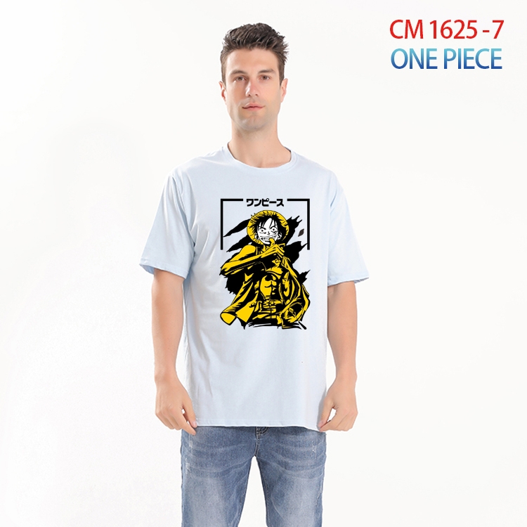 One Piece Printed short-sleeved cotton T-shirt from S to 4XL CM-1625-7