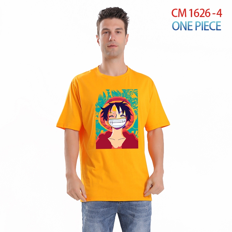 One Piece Printed short-sleeved cotton T-shirt from S to 4XL CM-1626-4