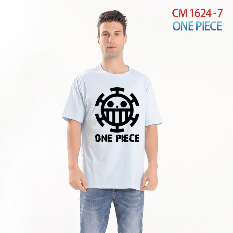 One Piece Printed short-sleeved cotton T-shirt from S to 4XL  CM-1624-7