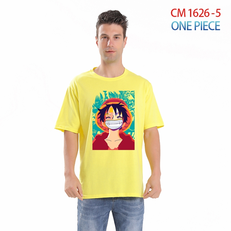 One Piece Printed short-sleeved cotton T-shirt from S to 4XL CM-1626-5