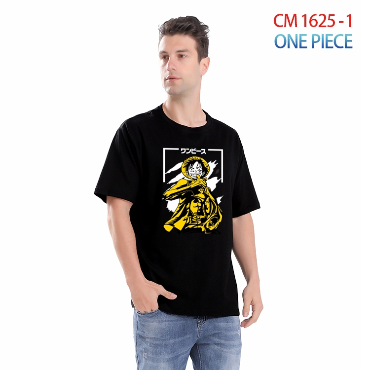 One Piece Printed short-sleeved cotton T-shirt from S to 4XL CM-1625-1