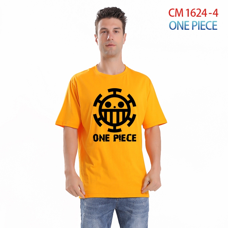 One Piece Printed short-sleeved cotton T-shirt from S to 4XL CM-1624-4