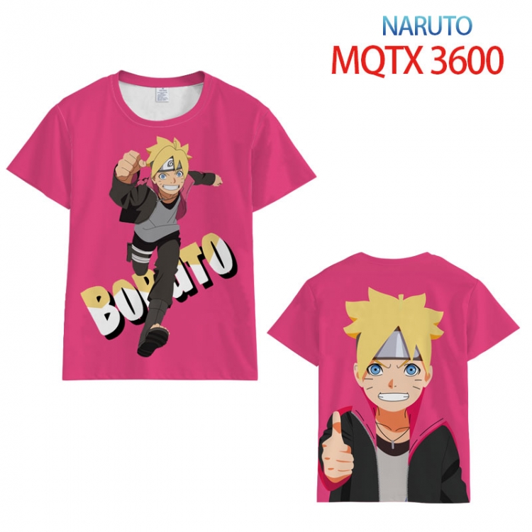 Naruto full color printed short-sleeved T-shirt from 2XS to 5XL  MQTX-3600