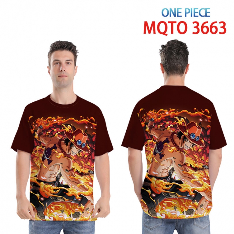 One Piece Full color printed short sleeve T-shirt from XXS to 4XL MQTO-3663