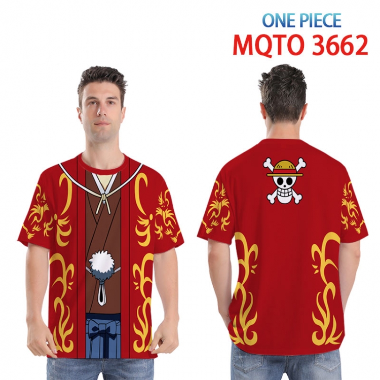 One Piece Full color printed short sleeve T-shirt from XXS to 4XL  MQTO 3662
