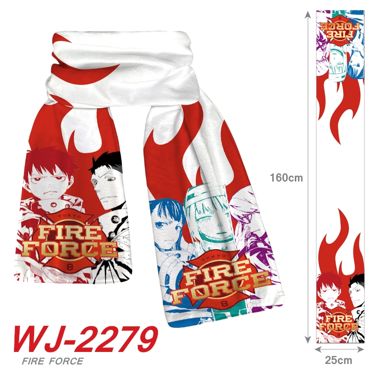Fire Force Anime Plush Impression Scarf  WJ-2279
