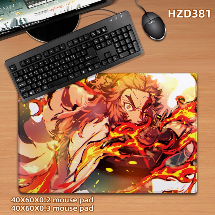 Demon Slayer Kimets Anime desk mat 40X60cm support custom drawing HZD381