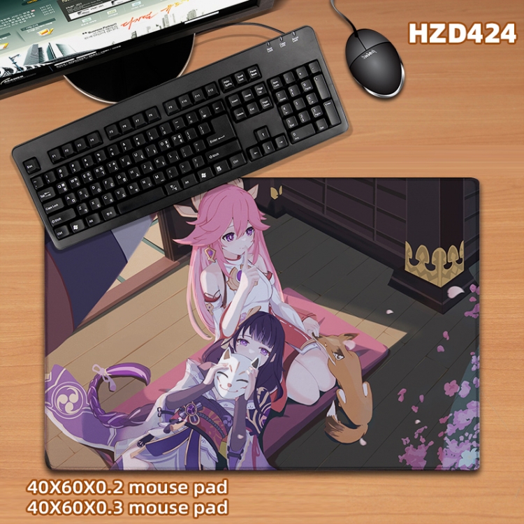 Genshin Impact gamedesk mat 40X60cm support custom drawing HZD424