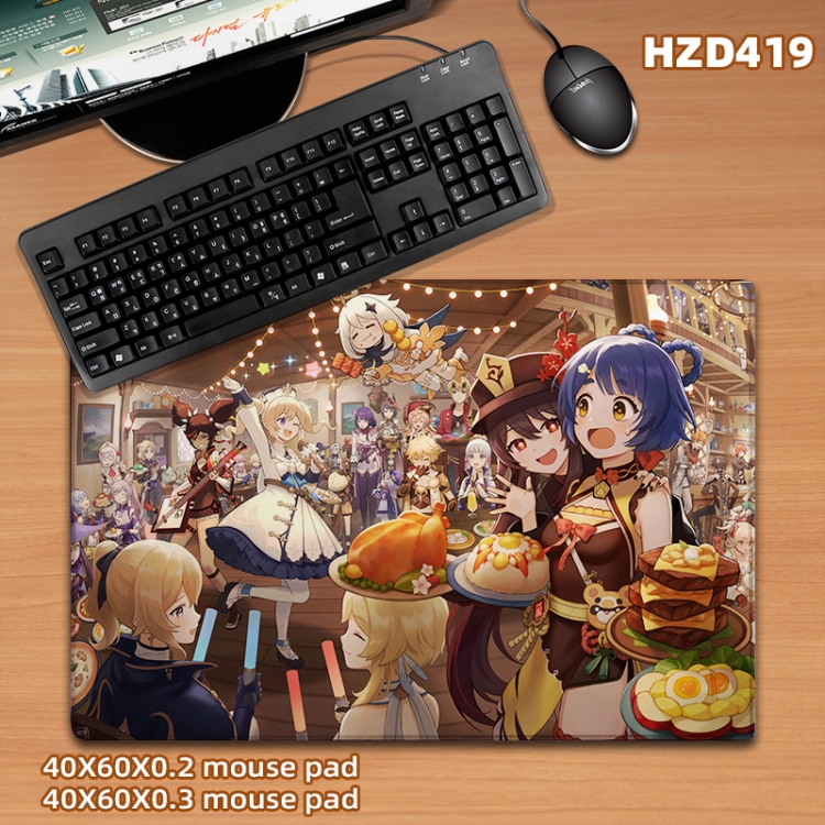 Genshin Impact game desk mat 40X60cm support custom drawing  HZD419