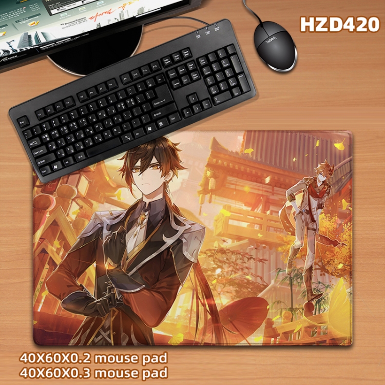 Genshin Impact game desk mat 40X60cm support custom drawing  HZD420