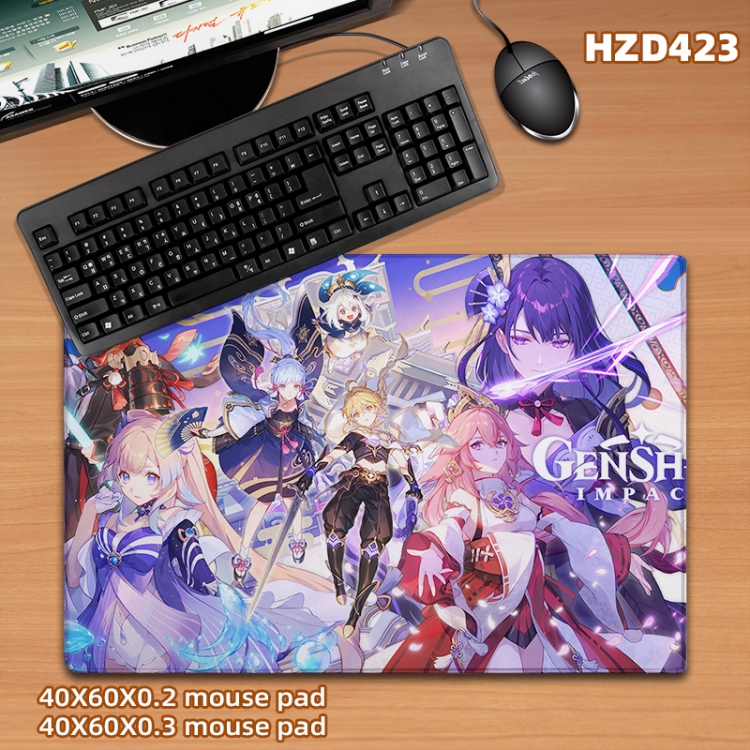 Genshin Impact  gamedesk mat 40X60cm support custom drawing HZD423