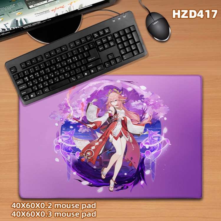 Genshin Impact  game desk mat 40X60cm support custom drawing  HZD417