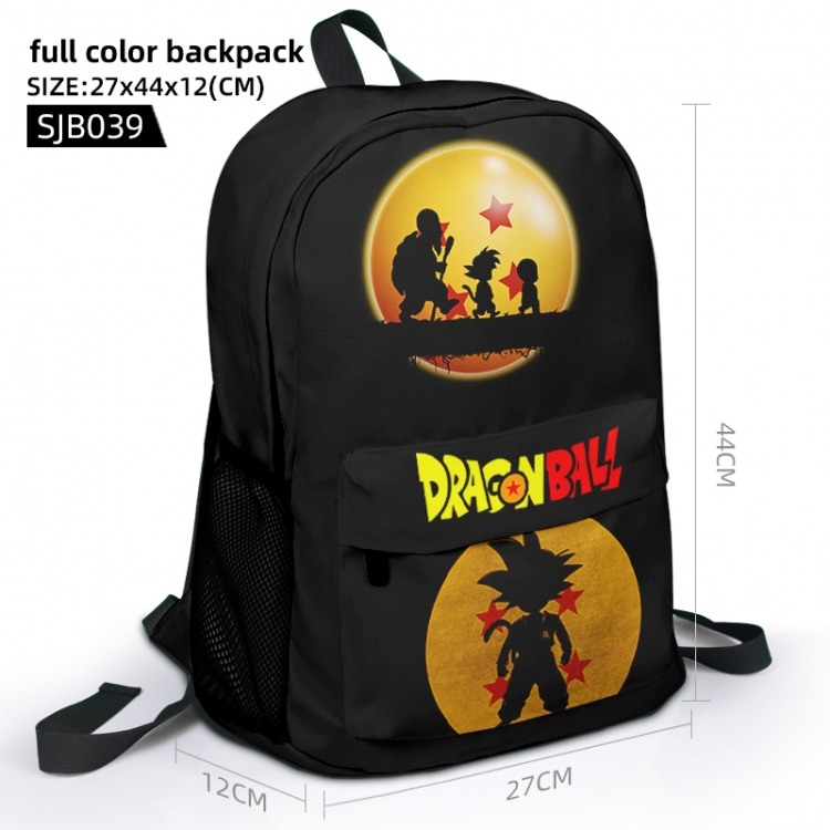 DRAGON BALL Animation surrounding full color backpack student school bag 27x44x12 SJB039