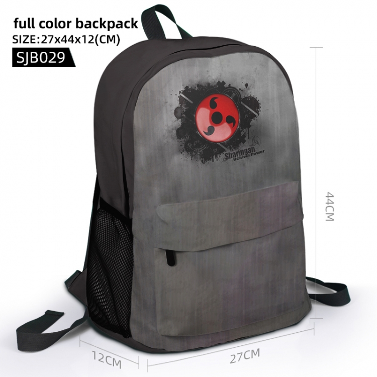 Naruto Animation surrounding full color backpack student school bag 27x44x12  SJB029