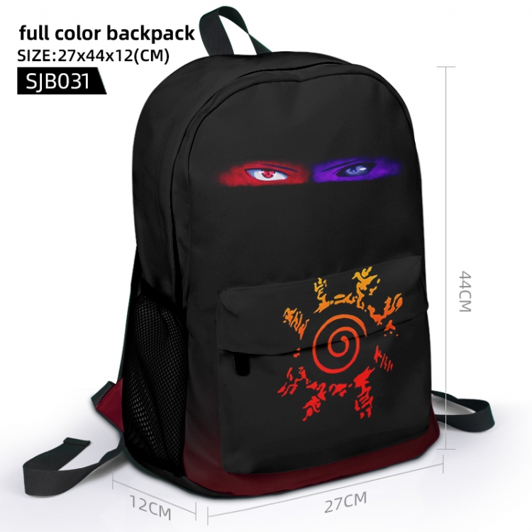 Naruto Animation surrounding full color backpack student school bag 27x44x12  SJB031