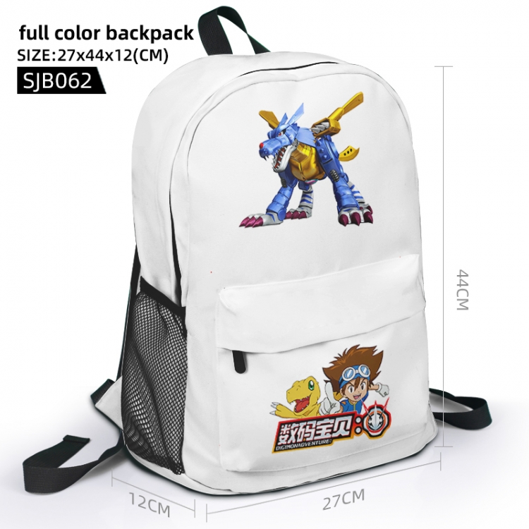 Digimon Animation surrounding full color backpack student school bag 27x44x12 SJB062