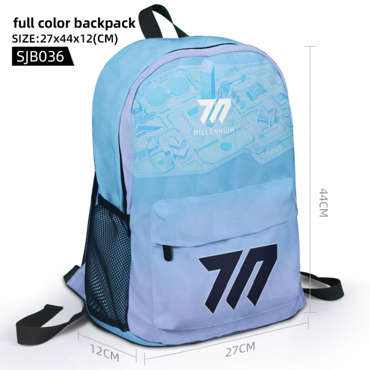 Blue Archive Animation surrounding full color backpack student school bag 27x44x12 SJB036