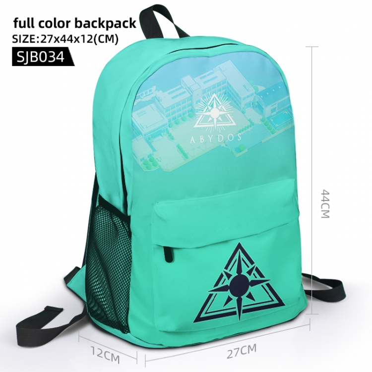 Blue Archive Animation surrounding full color backpack student school bag 27x44x12 SJB034