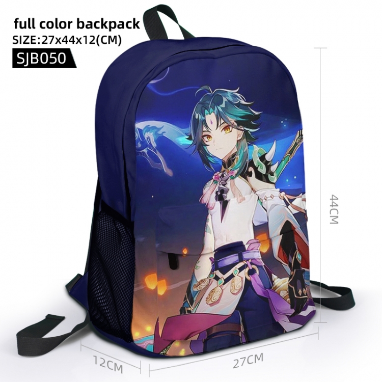 Genshin Impact  Animation surrounding full color backpack student school bag 27x44x12 SJB050