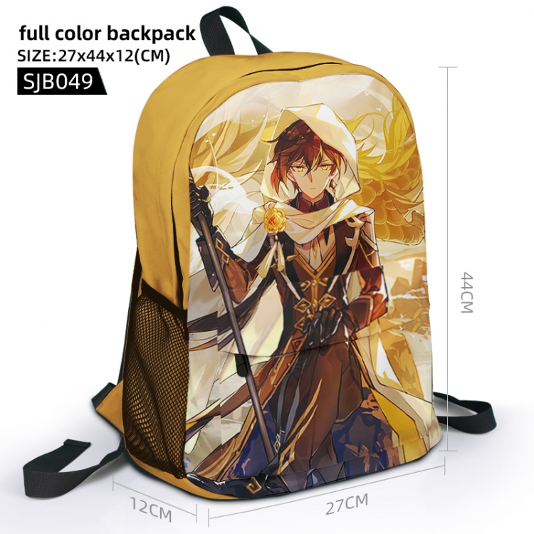 Genshin Impact  Animation surrounding full color backpack student school bag 27x44x12 SJB049