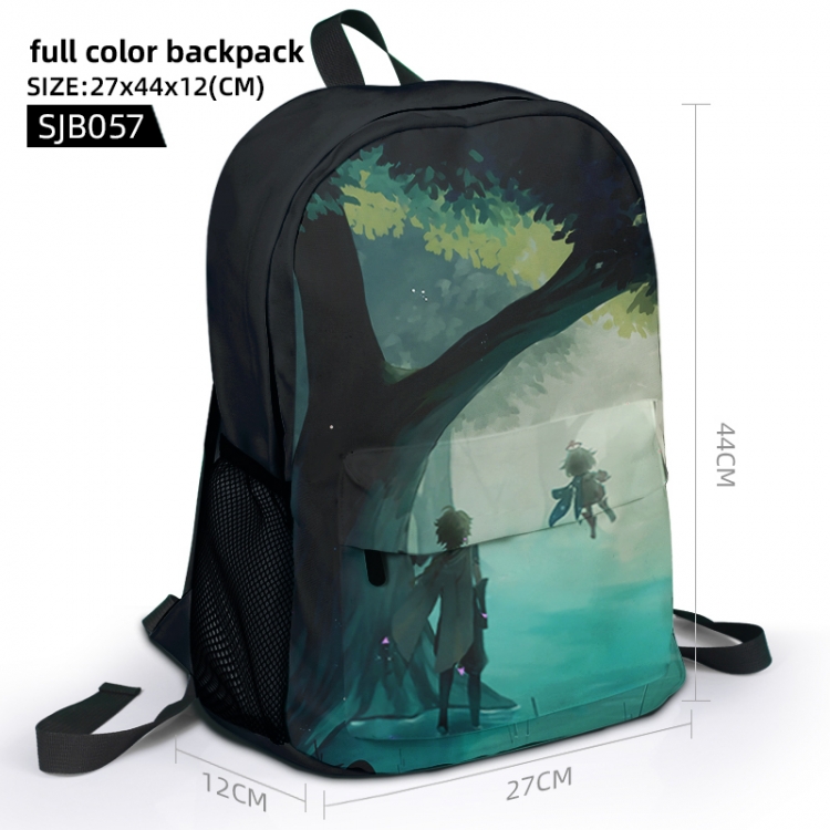 Genshin Impact  Animation surrounding full color backpack student school bag 27x44x12 SJB057