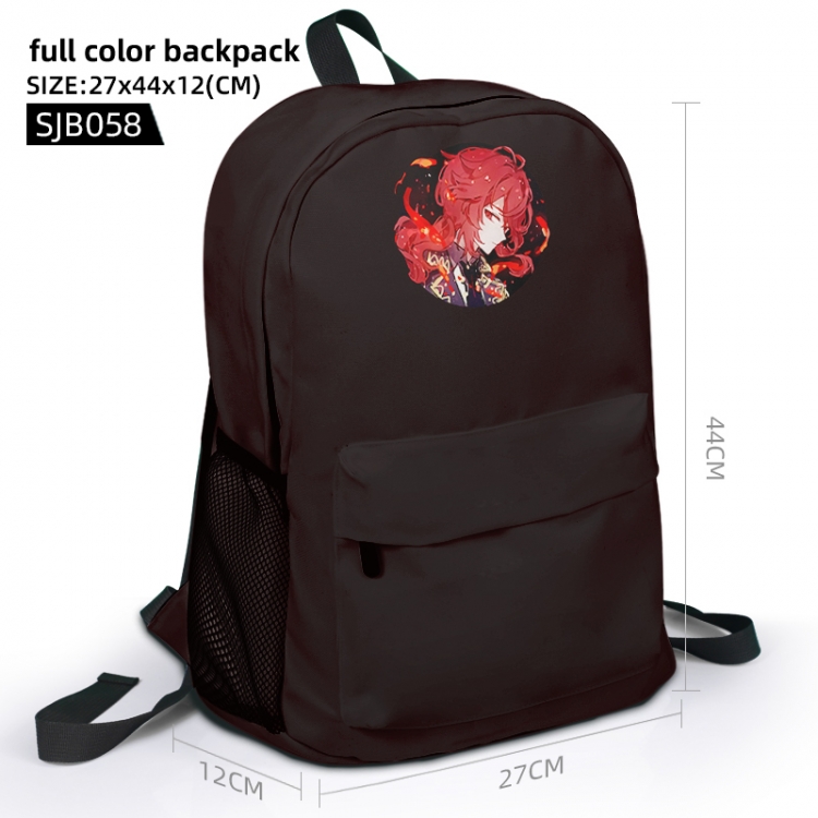 Genshin Impact  Animation surrounding full color backpack student school bag 27x44x12 SJB058