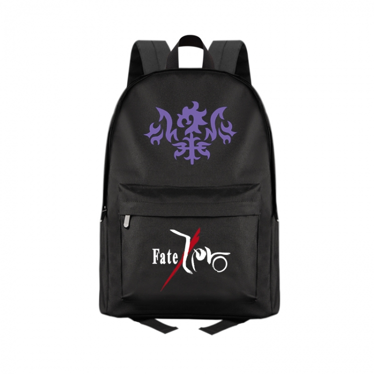 Fate stay night Anime Print Zipper Canvas Multifunctional Storage Bag Backpack 41X29X16cm