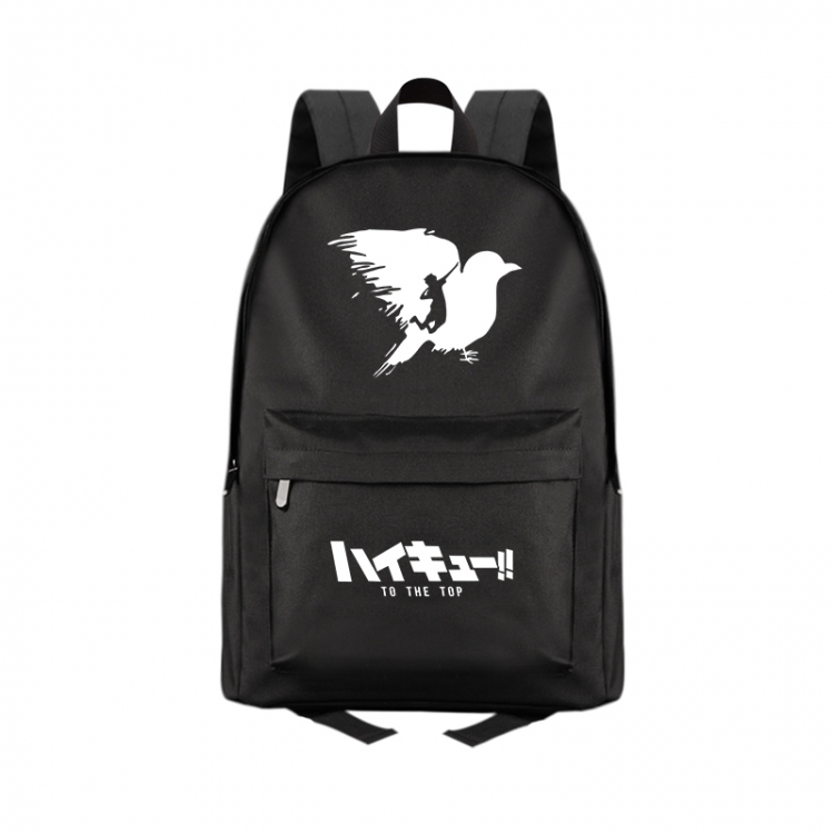 Haikyuu!! Anime Print Zipper Canvas Multifunctional Storage Bag Backpack 41X29X16cm