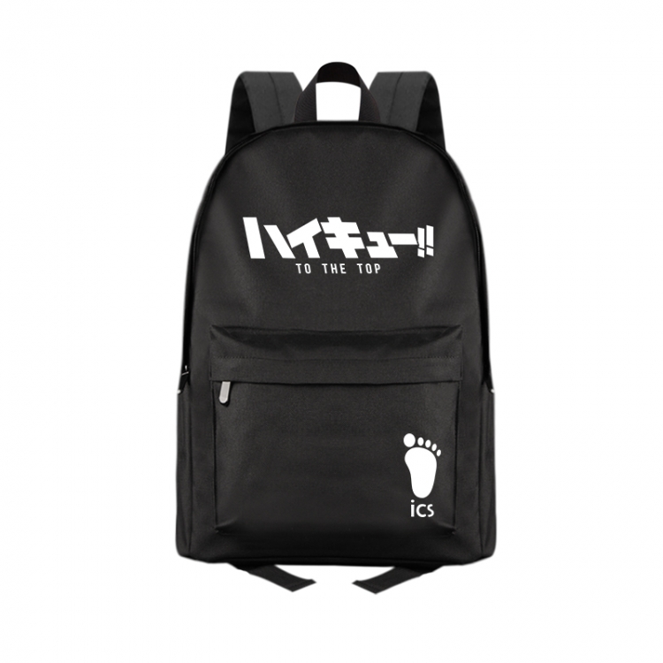 Haikyuu!! Anime Print Zipper Canvas Multifunctional Storage Bag Backpack 41X29X16cm