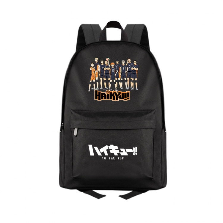 Haikyuu!! Anime Print Zipper Canvas Multifunctional Storage Bag Backpack 41X29X16cm