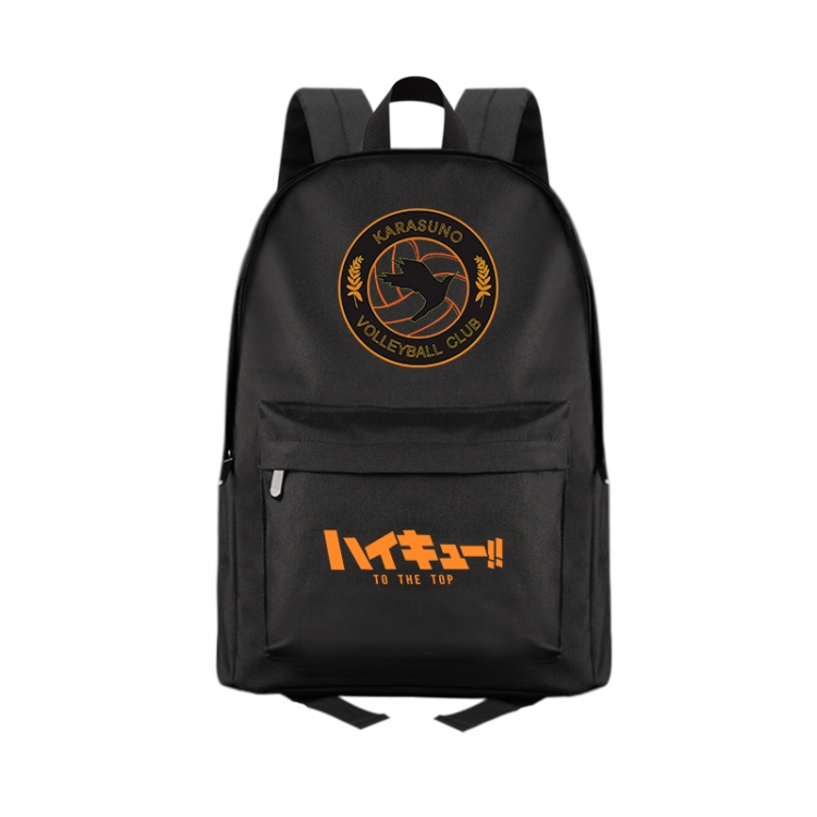 Haikyuu!! Anime Print Zipper Canvas Multifunctional Storage Bag Backpack 41X29X16cm