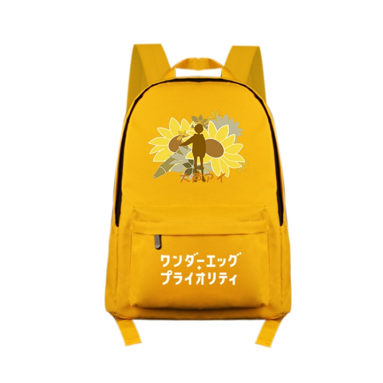 WONDER EGG PRIORITY  Anime Print Zipper Canvas Multifunctional Storage Bag Backpack 41X29X16cm