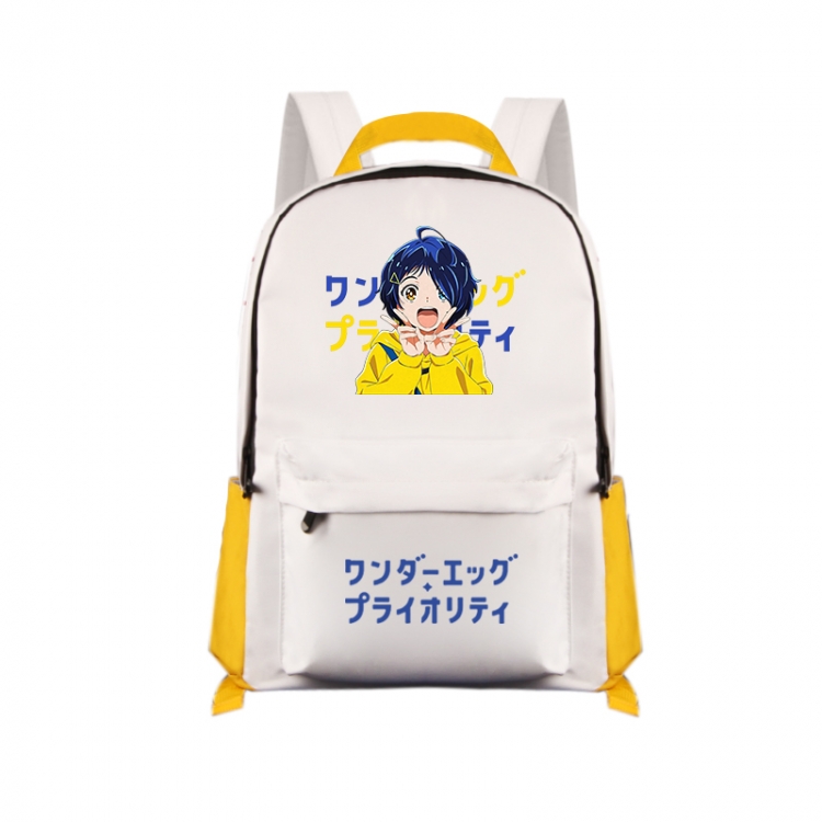 WONDER EGG PRIORITY  Anime Print Zipper Canvas Multifunctional Storage Bag Backpack 41X29X16cm