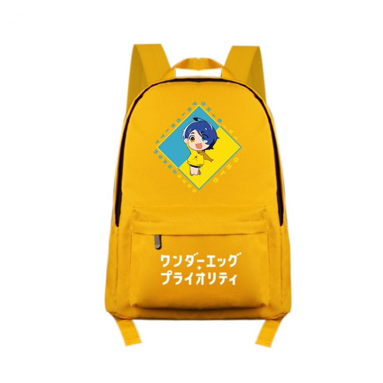 WONDER EGG PRIORITY  Anime Print Zipper Canvas Multifunctional Storage Bag Backpack 41X29X16cm