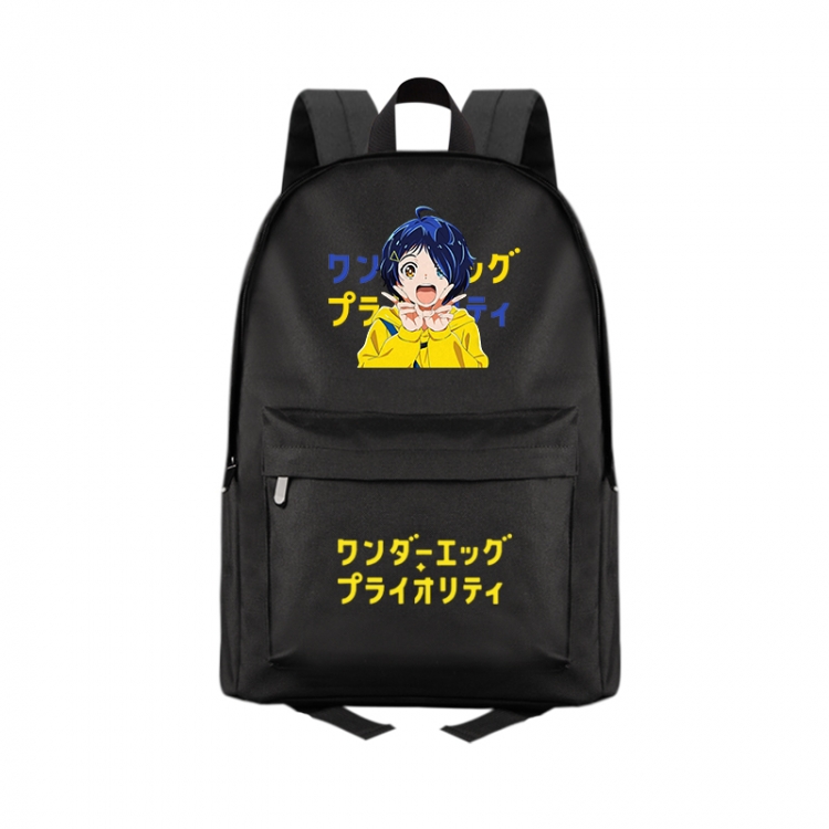 WONDER EGG PRIORITY  Anime Print Zipper Canvas Multifunctional Storage Bag Backpack 41X29X16cm